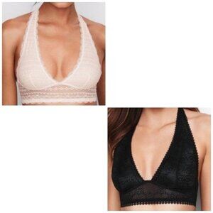 3 Victoria's Secret Long Line Lace Halter Bralette